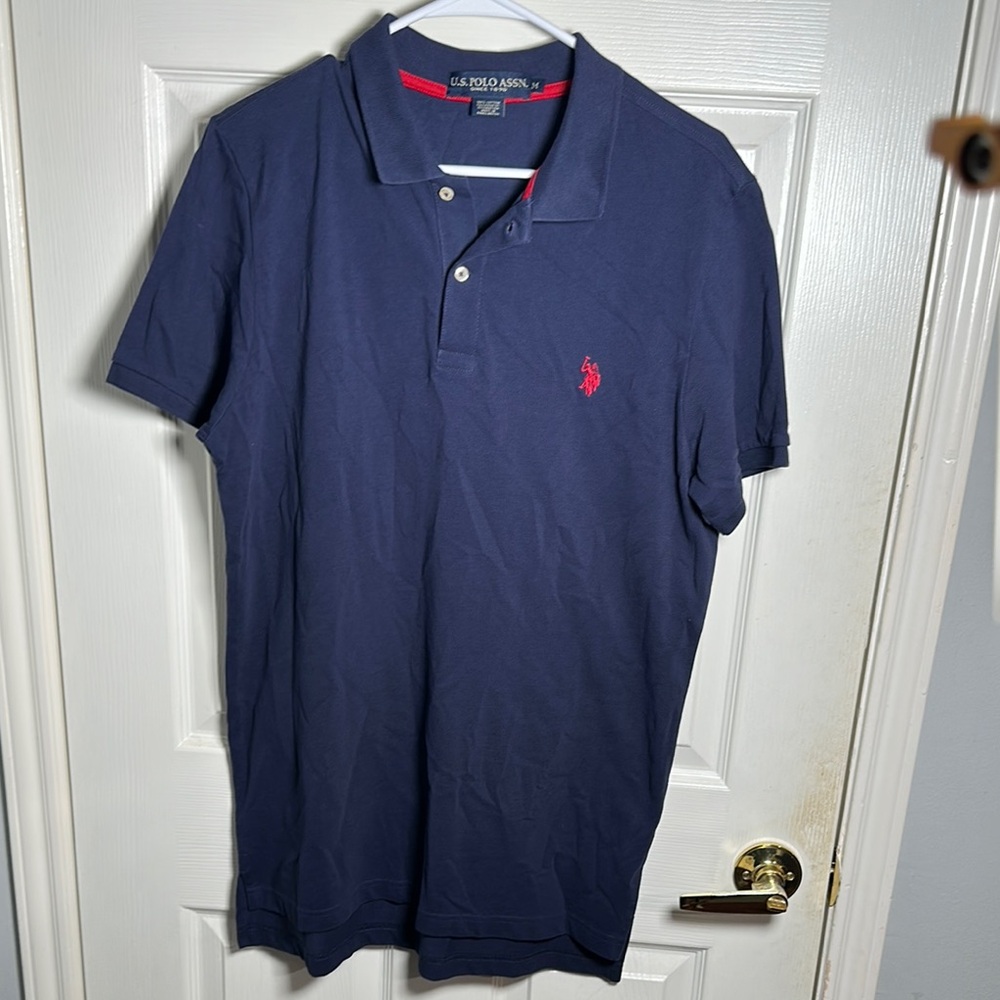 Men’s U.S. Polo Assn. Navy Blue Polo Shirt (Size M)